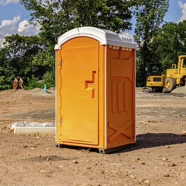 can i customize the exterior of the portable toilets with my event logo or branding in Vermillion KS